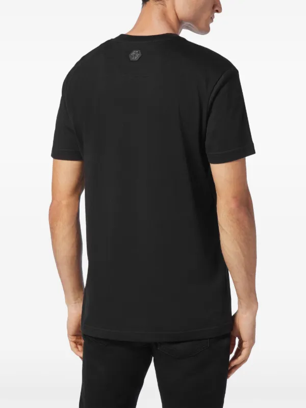Tシャツ・カットソー PHILIPP PLEIN Men T-shirt Black FADCMTK7446PJY002N 02 Philipp Plein Men t-Shirt Black L | Amazon.com
