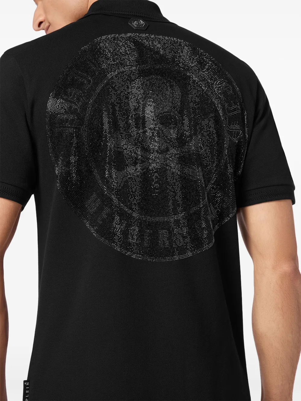Philipp Plein Katoenen poloshirt met logo Zwart