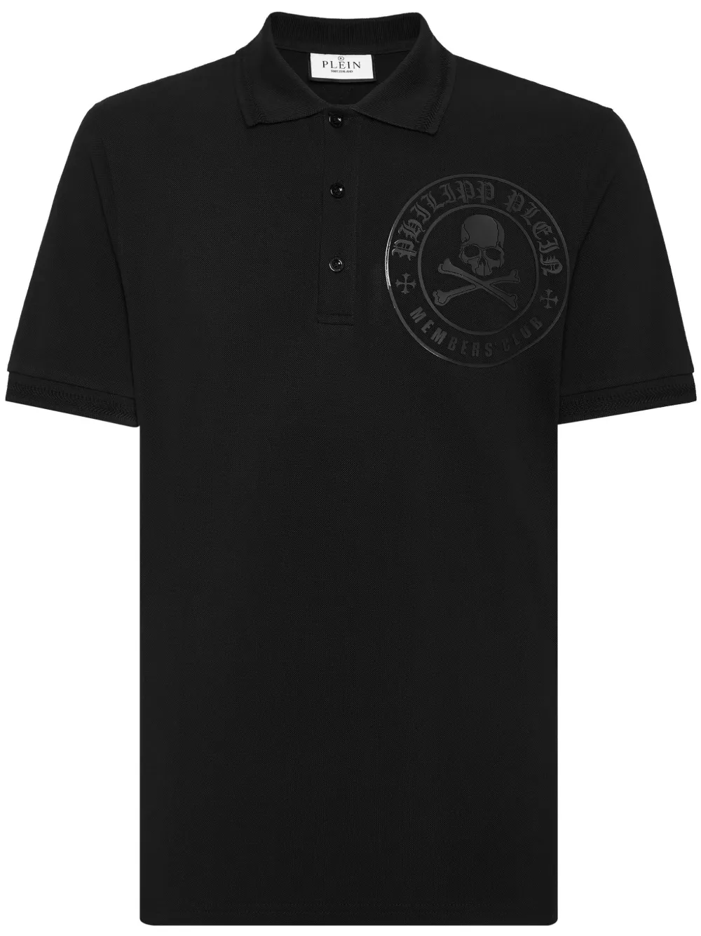 Philipp Plein Katoenen poloshirt met logo Zwart
