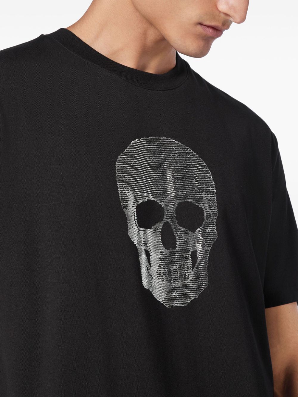 Shop Philipp Plein Crystal Skull T-shirt In Black