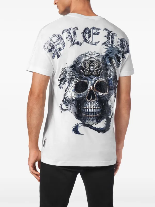 Skull Plein Abbigliamento Philipp Plein T-shirt Con Stampa SS