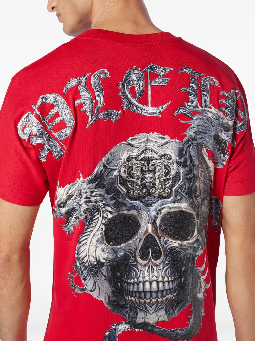 Philipp Plein SS Skull T-shirt Rood