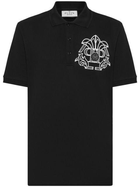 Philipp Plein Skull & Bones pique polo shirt Men