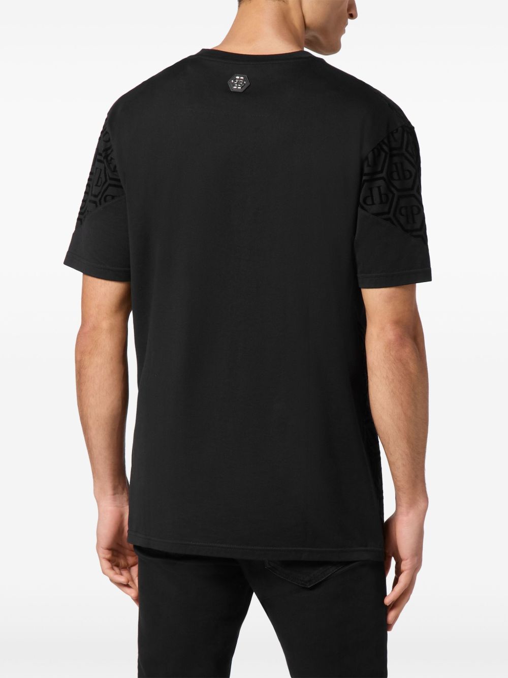 Philipp Plein logo-panel cotton t-shirt Men