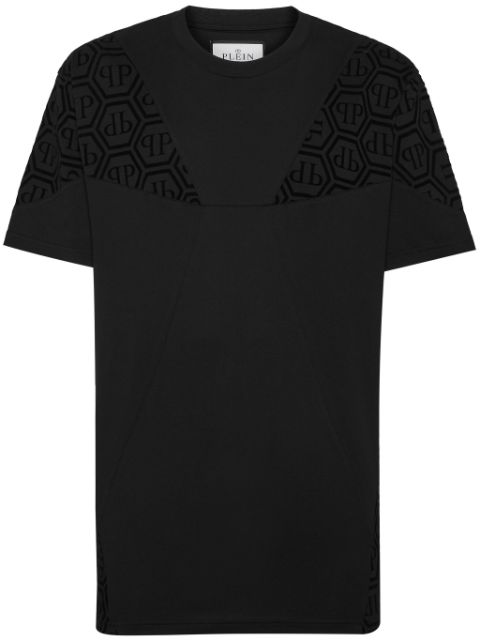 Philipp Plein logo-panel cotton t-shirt Men