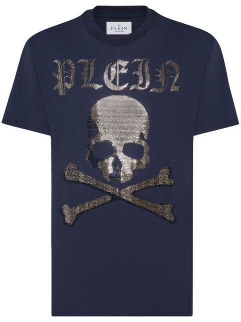 Philipp Plein Strass Skull & Bones T-shirt Men