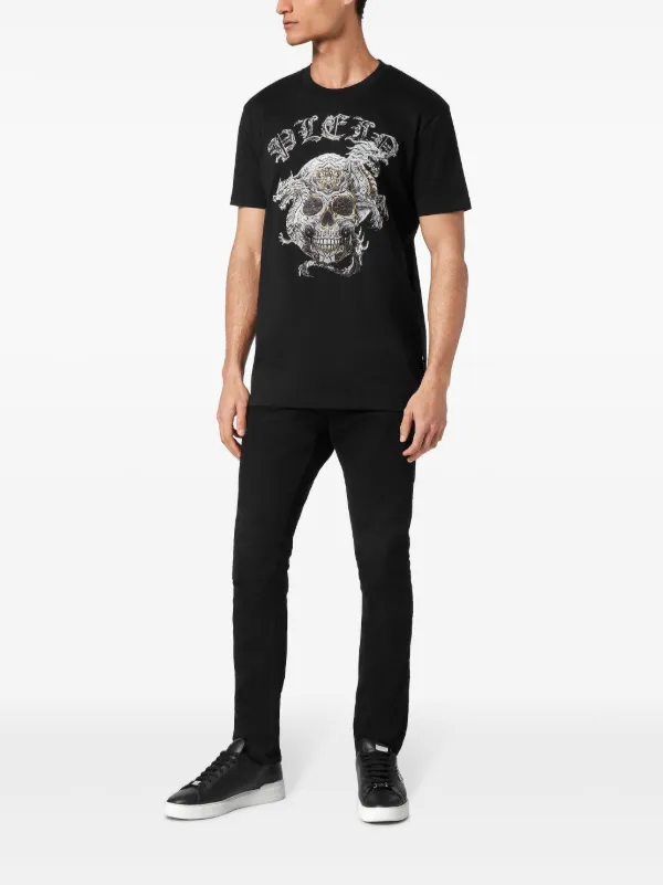 Philipp Plein スカル プリント Tシャツ | ブラック | FARFETCH JP