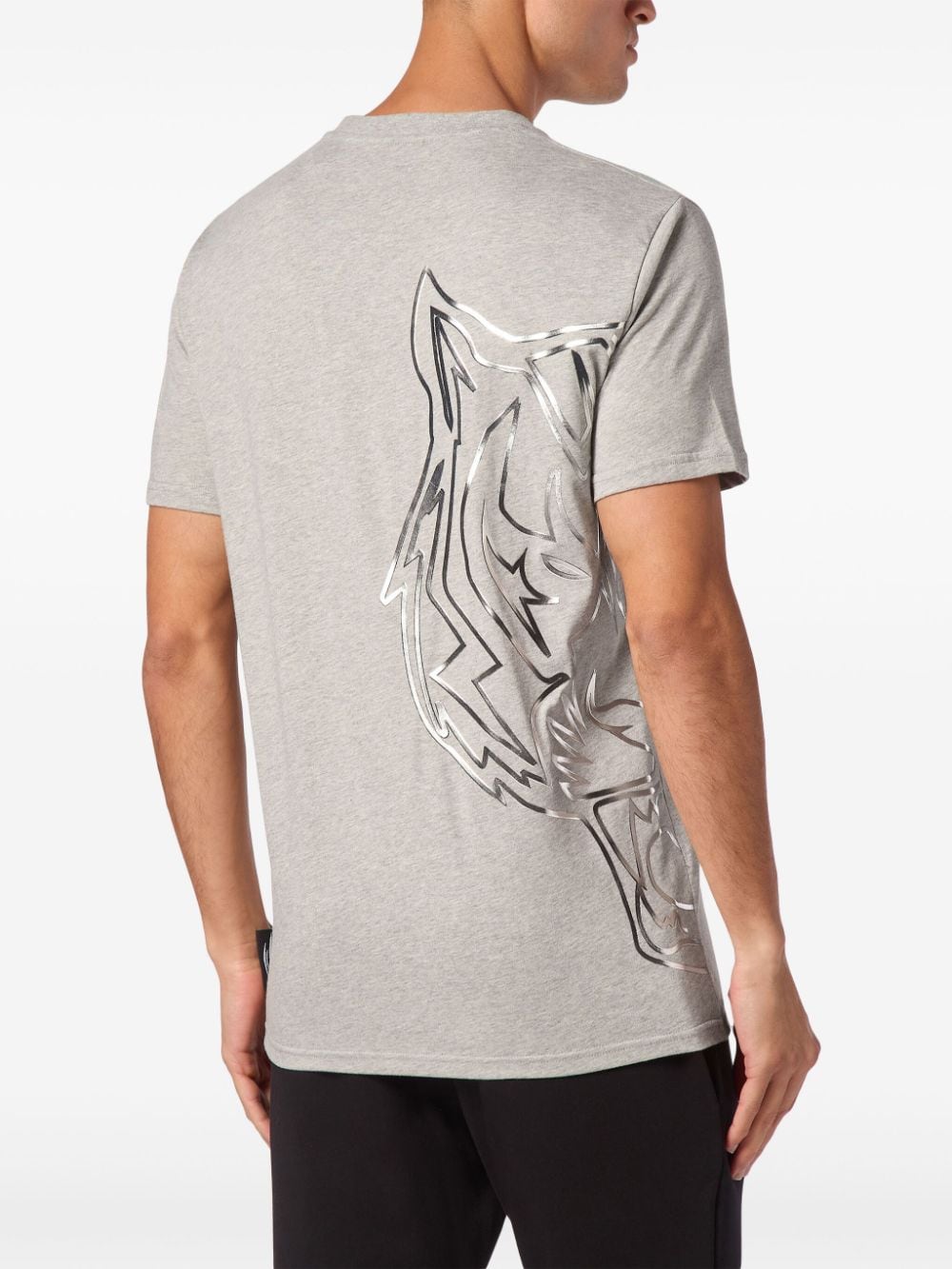 Shop Plein Sport Tiger-print T-shirt In "10 Grey"