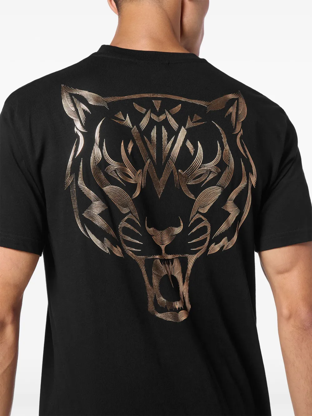 Plein Sport T-shirt met tijgerprint Zwart