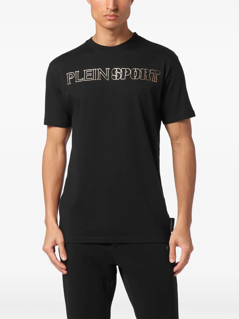 Plein Sport T-shirt met tijgerprint Zwart