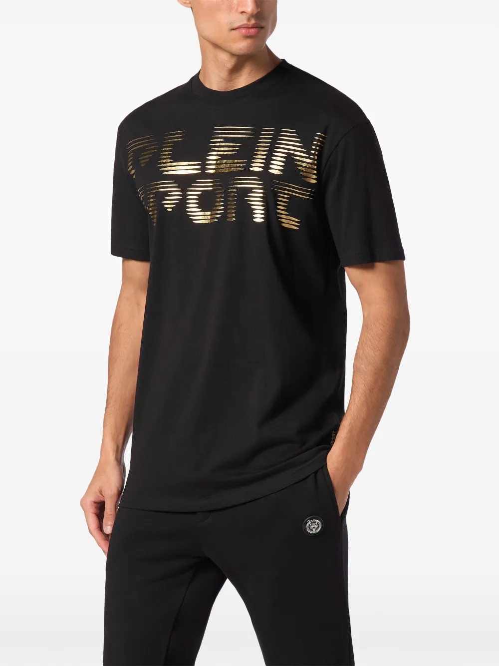 Plein Sport T-shirt met logoprint Zwart