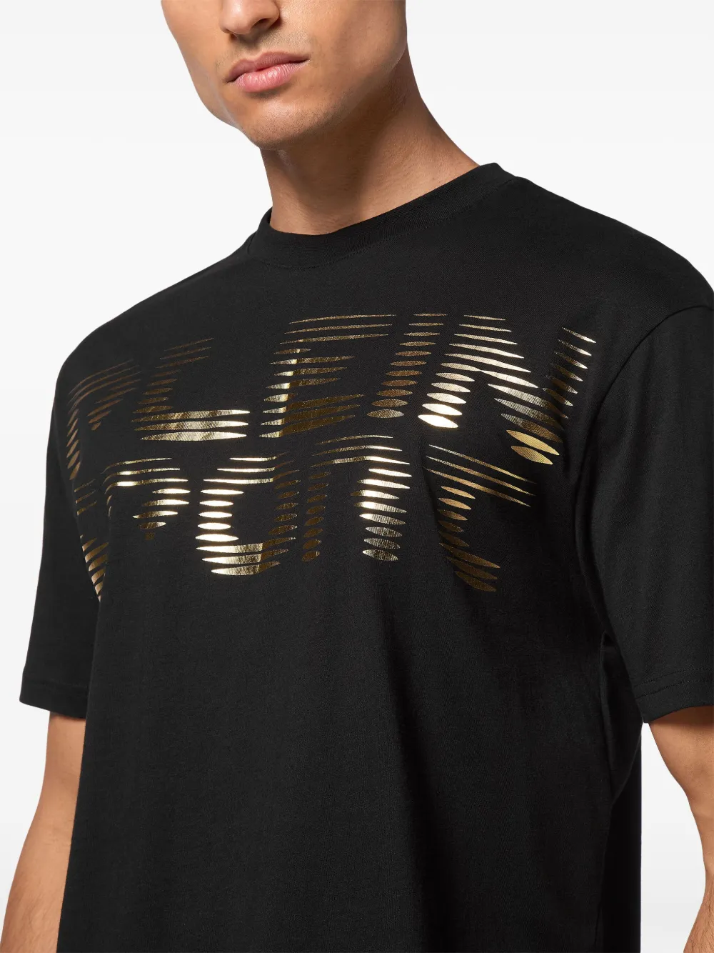 Plein Sport T-shirt met logoprint Zwart