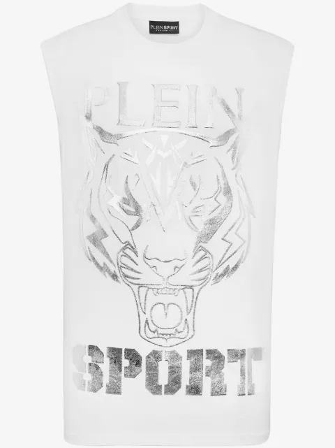 Plein Sport tiger-print tank top