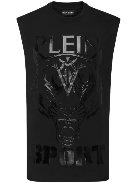 Plein Sport tiger-print tank top