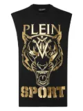 Plein Sport tiger-print tank top - Black