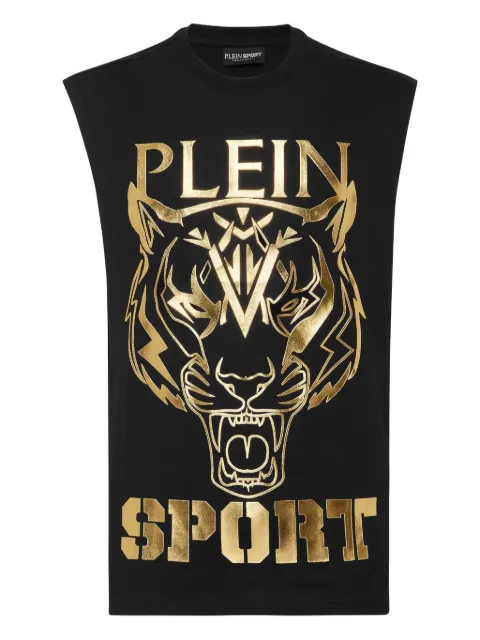 Plein Sport tiger-print tank top