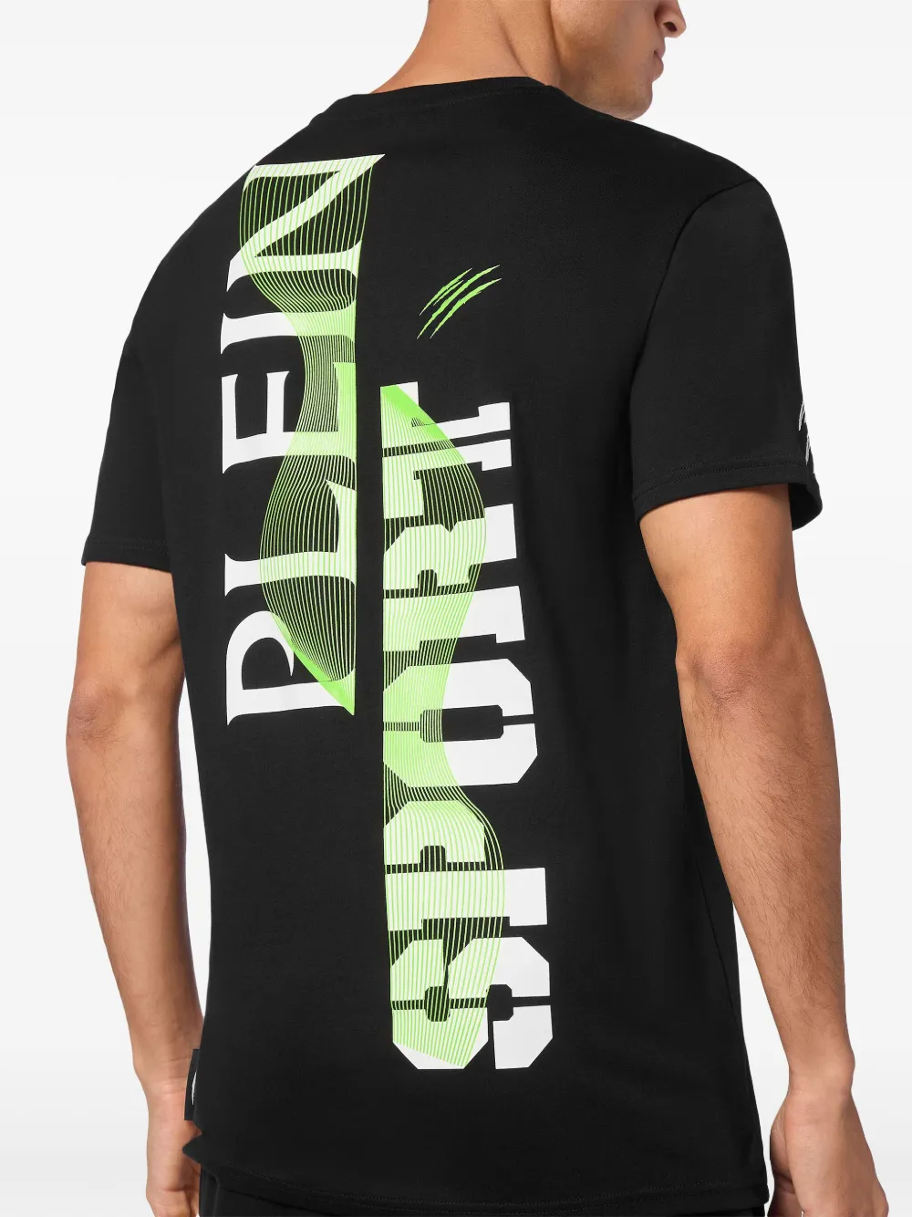 Plein Sport SS T-shirt met logoprint Zwart