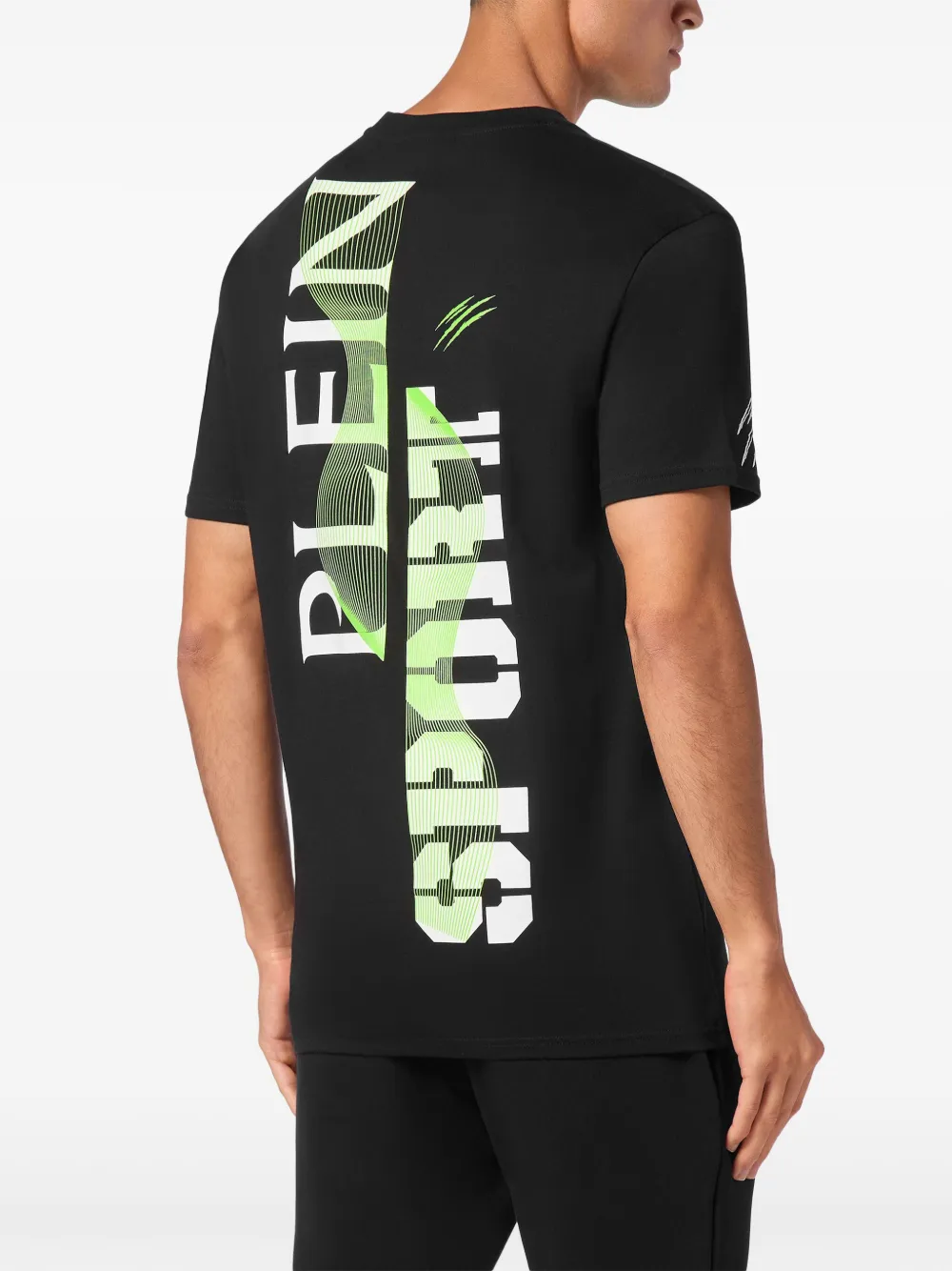 Plein Sport SS T-shirt met logoprint Zwart