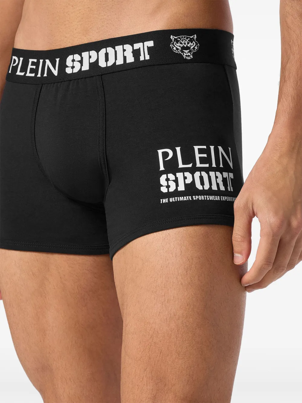 Plein Sport Boxershorts met logoprint Zwart