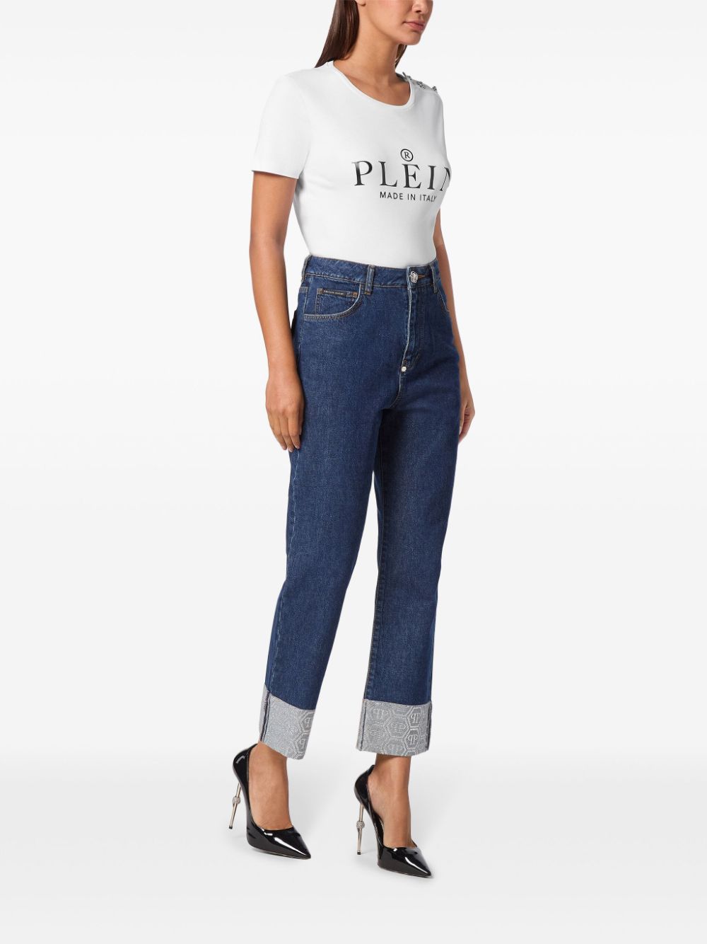 Philipp Plein monogram loose-fit jeans - Blauw