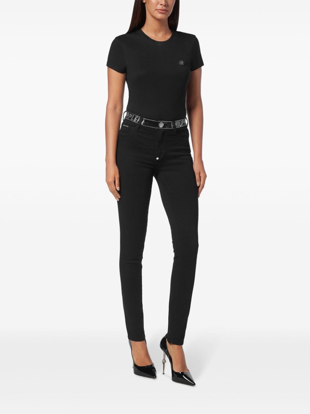 Philipp Plein high-waisted jeggings - Zwart