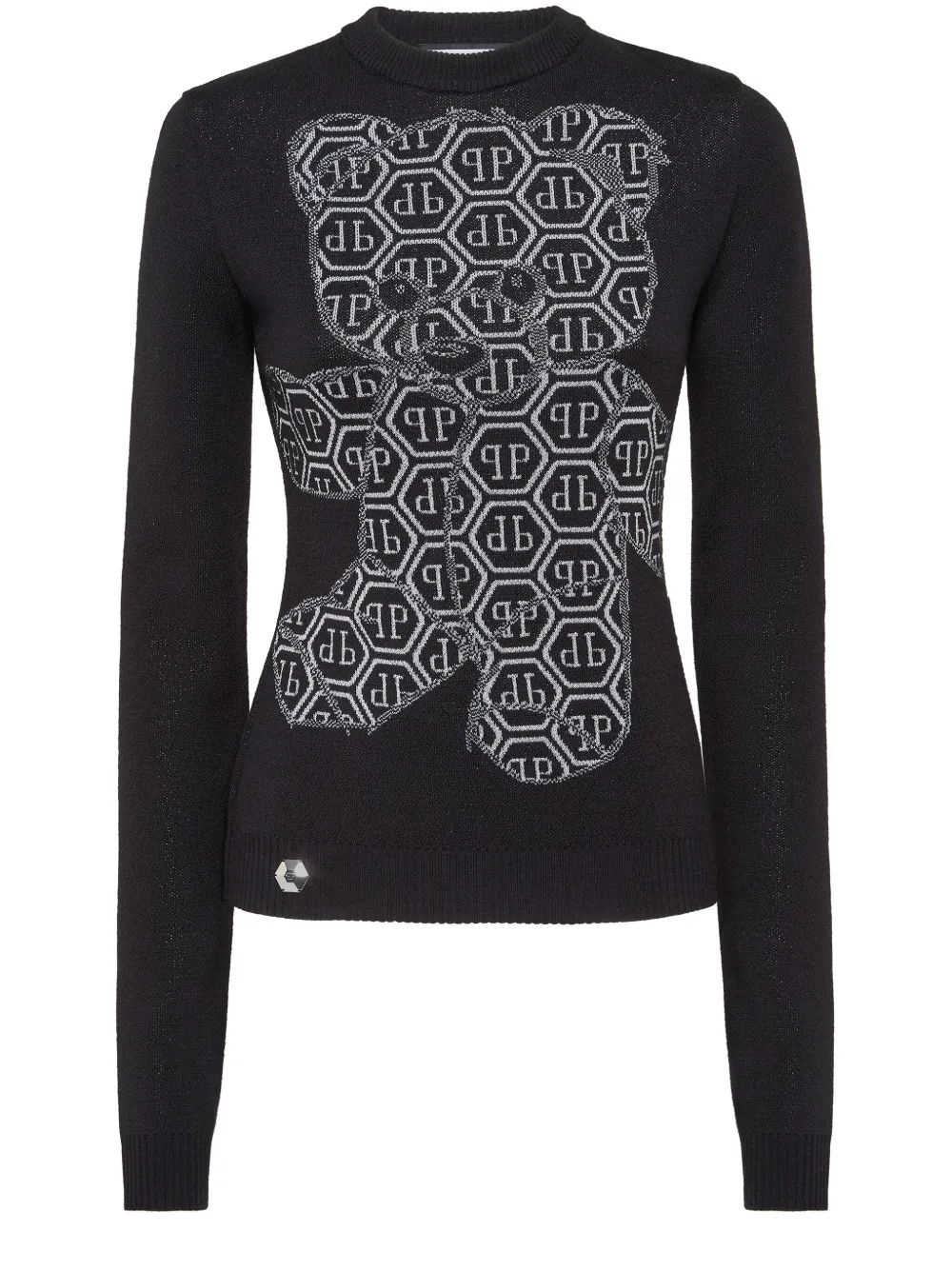Philipp Plein Trui met beerpatroon Zwart