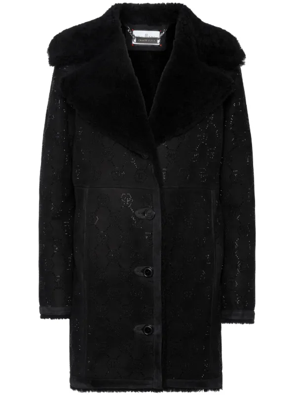 Monogram shearling coat 2025