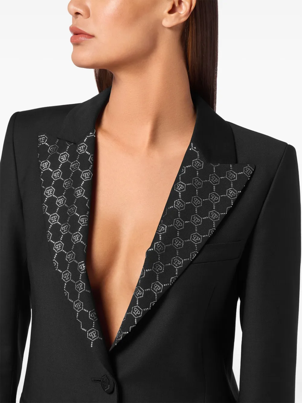 Philipp Plein Blazer met monogram Zwart