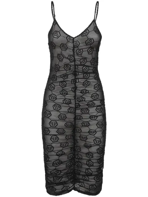 Philipp Plein monogram tulle dress AADCWRG3194PTE003N - 0