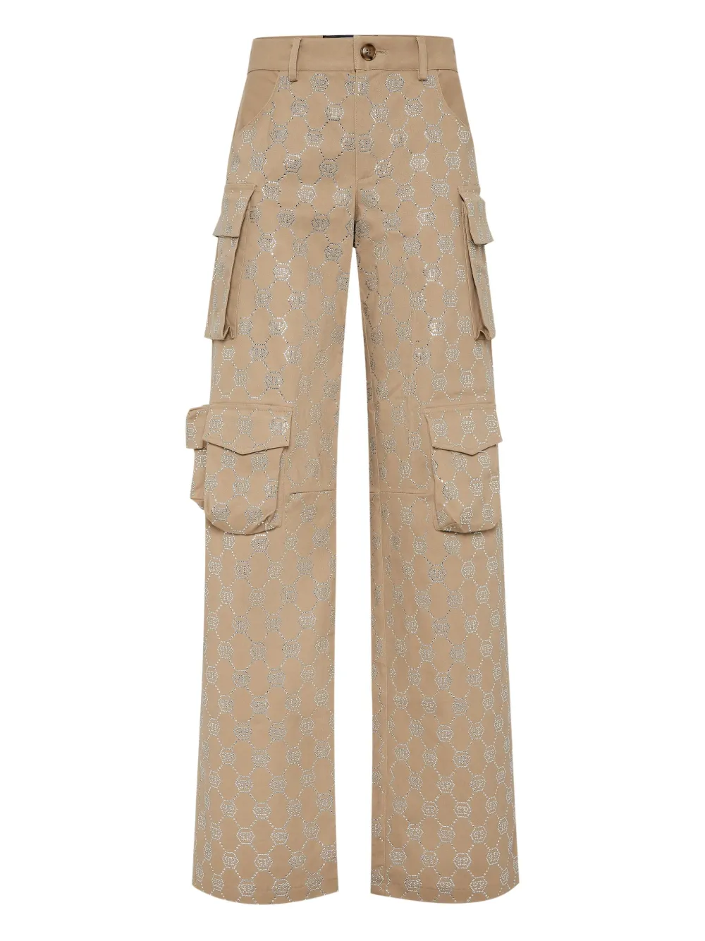 Philipp Plein monogram cargo-pocket trousers | Neutrals | Image 1
