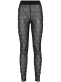 Philipp Plein monogram-pattern leggings - Black