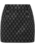 Philipp Plein monogram-embellished mini skirt - Black