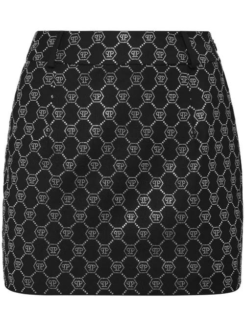 Minijupe à motif monogrammé - Philipp Plein - Modalova