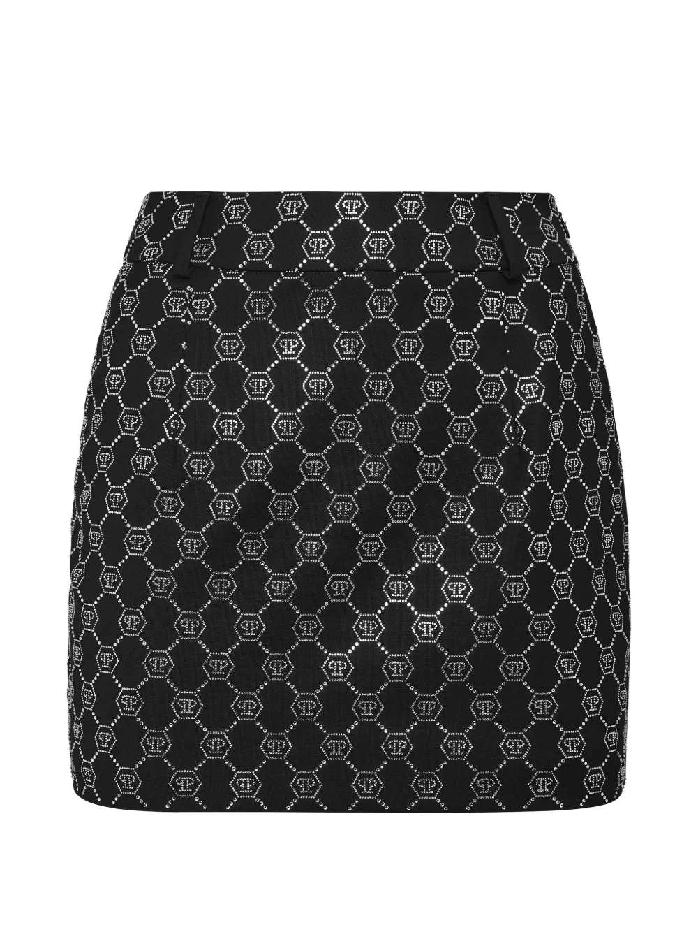 Philipp Plein monogram-embellished mini skirt – Black