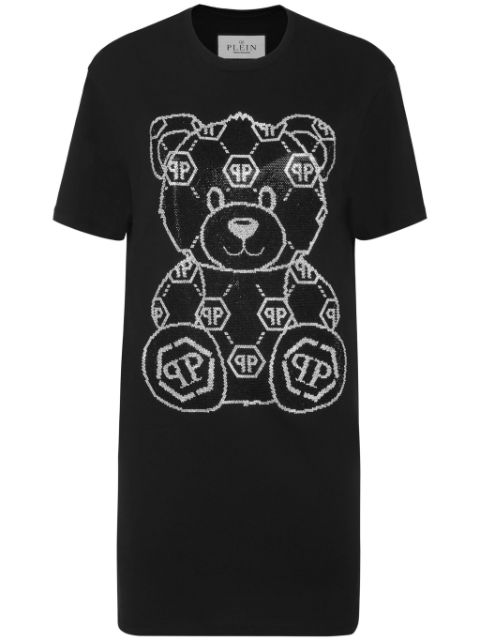 Philipp Plein teddy bear-print mini dress