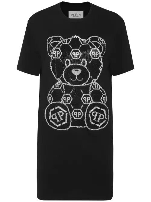 Robe courte à imprimé ourson - Philipp Plein - Modalova