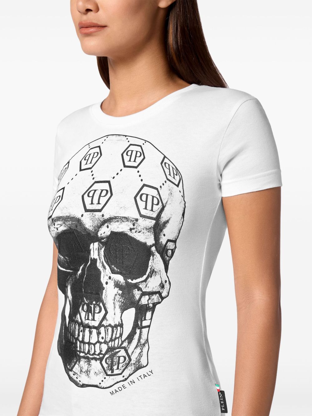 Philipp Plein Sexy Pure Monogram Skull T-shirt Women