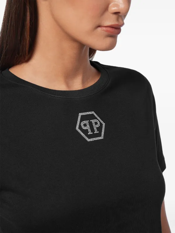 Philipp Plein Hexagon Rhinestone T-shirt | Black | FARFETCH IL