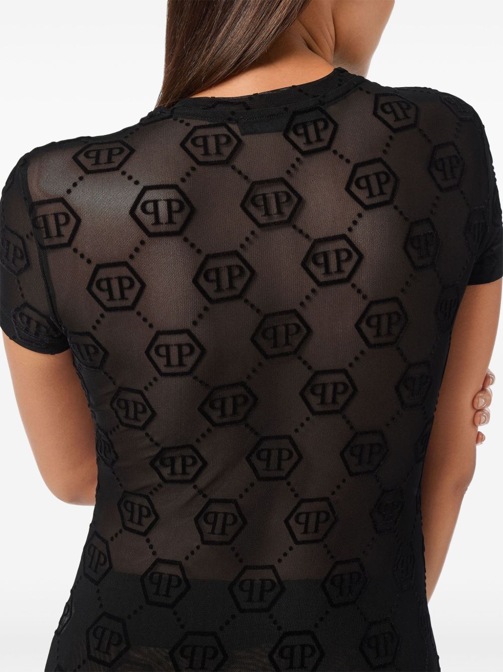 Philipp Plein monogram tulle t-shirt Women