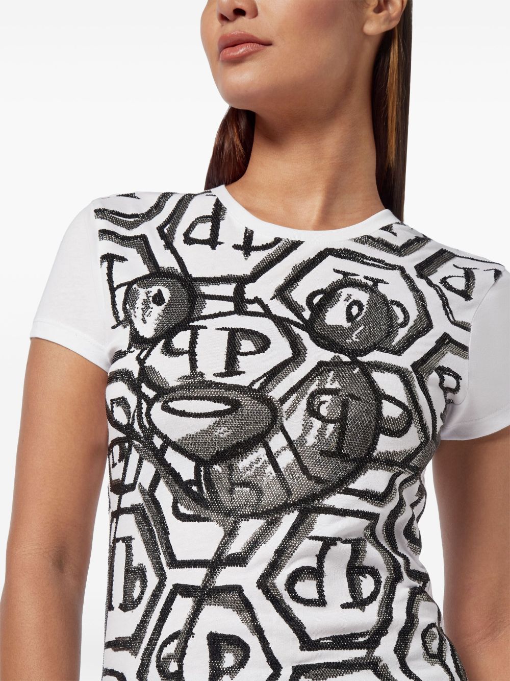 Philipp Plein Teddy bear-embellished T-shirt Women