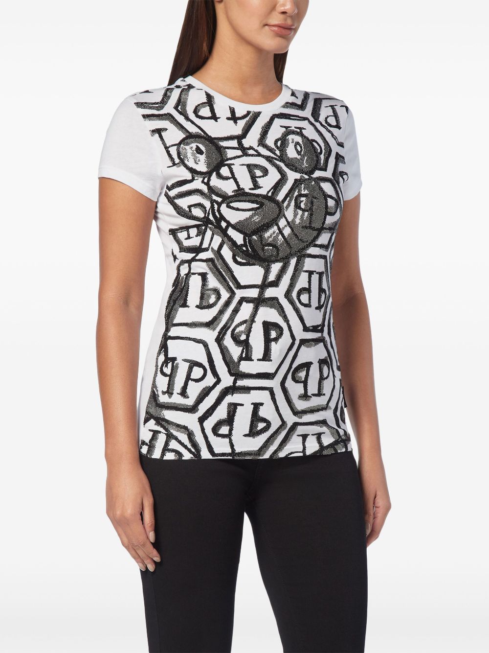 Philipp Plein Teddy bear-embellished T-shirt Women