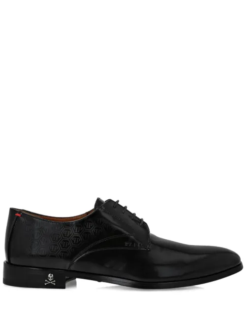 Derbies en cuir à motif monogrammé - Philipp Plein - Modalova