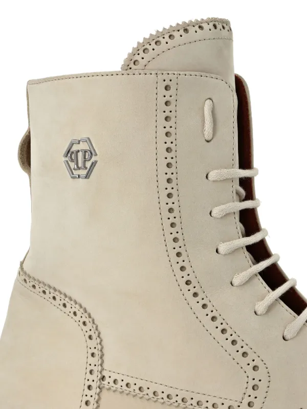 Philipp Plein Beige and White Men\'s Boots PHILIPP PLEIN ?? MEN main image 3