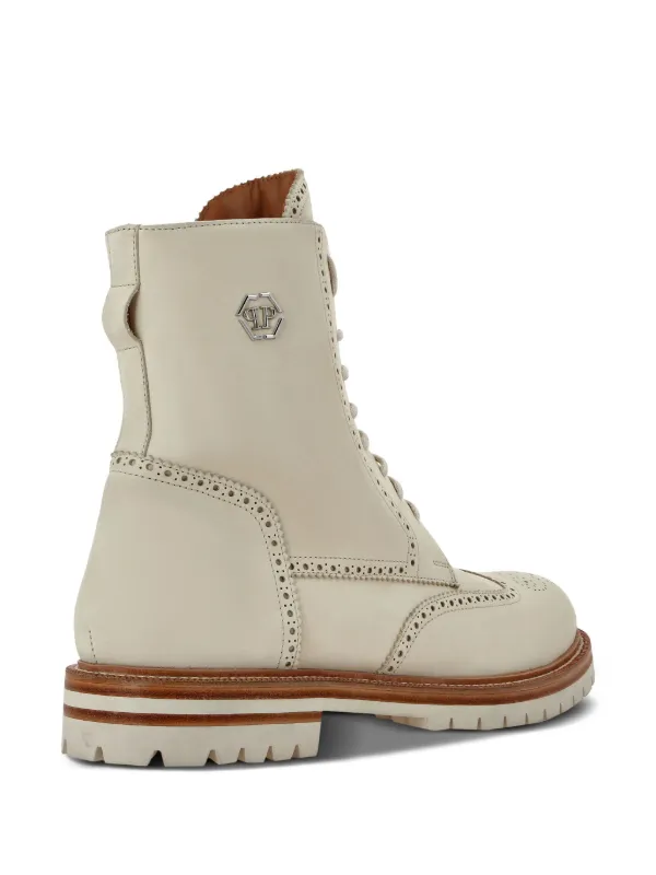 Philipp Plein Beige and White Men\'s Boots PHILIPP PLEIN ?? MEN main image 4