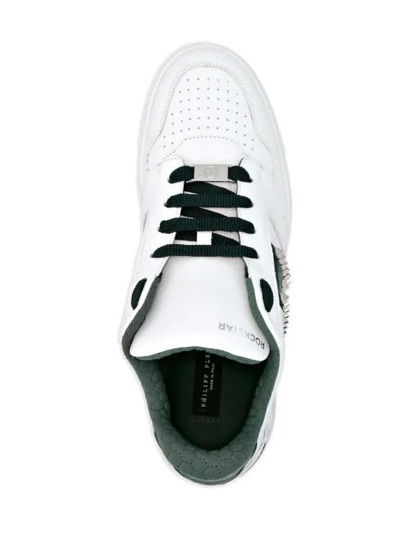 Philipp Plein スタッズ レザースニーカー | ホワイト | FARFETCH JP