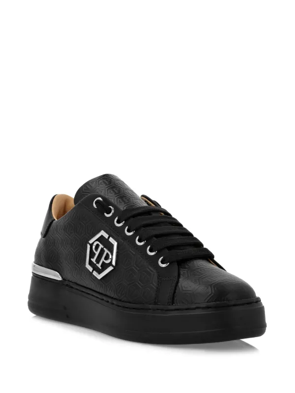 Philipp Plein Monogram Low-Top Sneakers | Black | FARFETCH