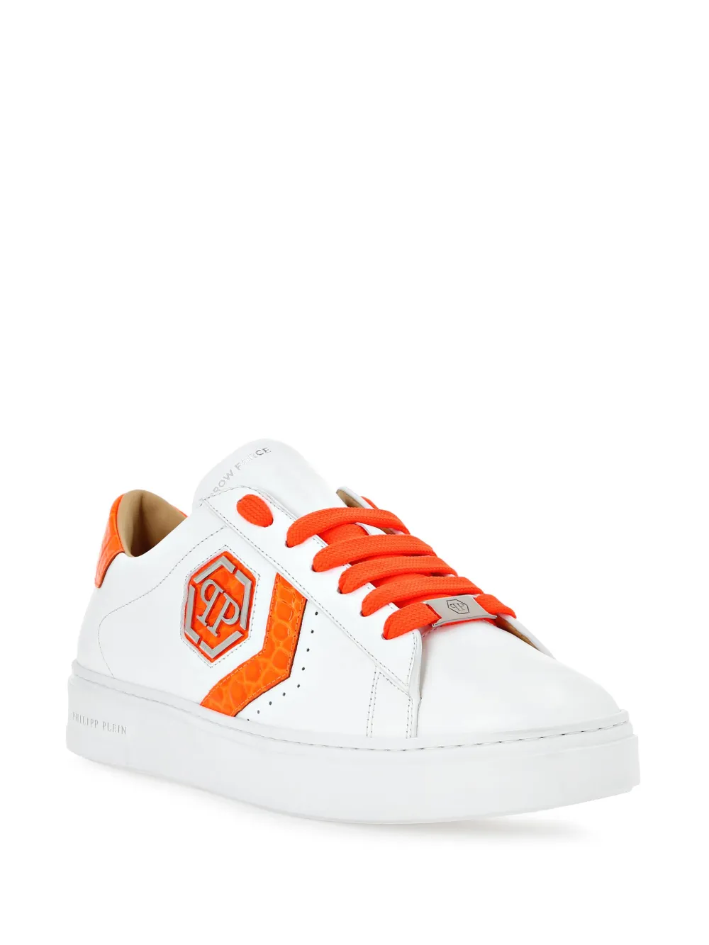 Philipp Plein crocodile-print sneakers - Wit