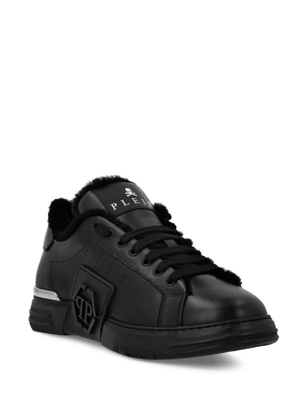 Shop Philipp Plein Hexagon Lo-top Sneakers In Black