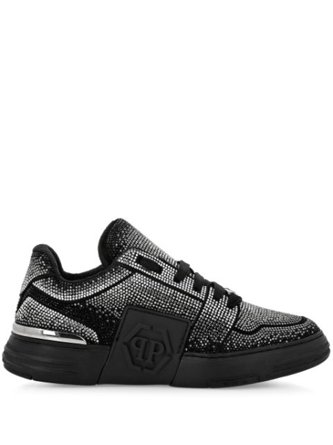 Philipp Plein Strass Hexagon Suede Sneakers Men