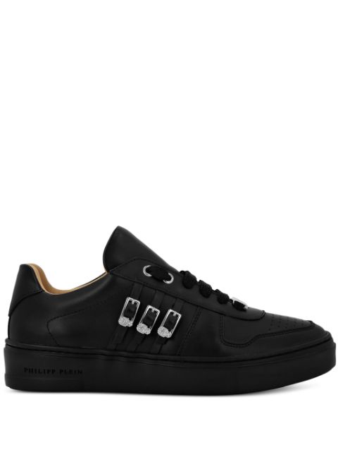 Philipp Plein skull-applique leather sneakers Women